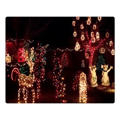 Holiday Lights Christmas Yard Decorations Double Sided Flano Blanket (large)  by Sapixe
