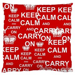 Keep Calm And Carry On Standard Flano Cushion Case (two Sides) by Sapixe