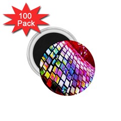 Multicolor Wall Mosaic 1 75  Magnets (100 Pack)  by Sapixe