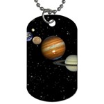 Outer Space Planets Solar System Dog Tag (Two Sides) Front
