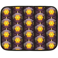 Pattern Background Yellow Bright Fleece Blanket (mini) by Sapixe