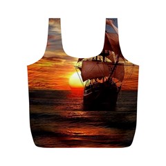 Pirate Ship Full Print Recycle Bags (m)  by Sapixe