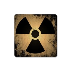 Radioactive Warning Signs Hazard Square Magnet by Sapixe