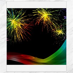 Rainbow Fireworks Celebration Colorful Abstract Canvas 8  X 10  by Sapixe