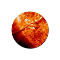 Spectacular Solar Prominence Rubber Coaster (round)  by Sapixe