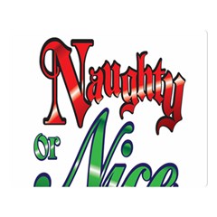Vintage Christmas Naughty Or Nice Double Sided Flano Blanket (large)  by Sapixe