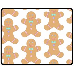 Pattern Christmas Biscuits Pastries Fleece Blanket (medium)  by Sapixe
