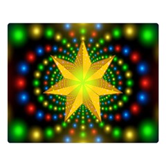 Christmas Star Fractal Symmetry Double Sided Flano Blanket (large)  by Sapixe