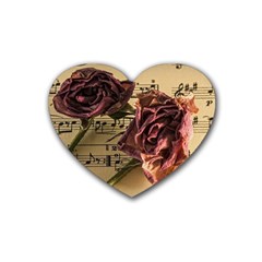Sheet Music Manuscript Old Time Heart Coaster (4 Pack)  by Sapixe