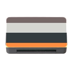 Orange Sand Charcoal Stripes Pattern Striped Elegant Memory Card Reader With Cf by yoursparklingshop