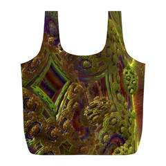 Fractal Virtual Abstract Full Print Recycle Bags (l)  by Simbadda