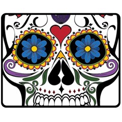 Cranium Sugar Skull Fleece Blanket (medium)  by StarvingArtisan
