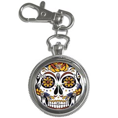 Sugar Skull Key Chain Watches by StarvingArtisan