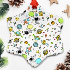 Space Pattern Ornament (snowflake) by Valentinaart