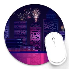 Architecture Home Skyscraper Round Mousepads by Simbadda