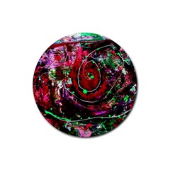 Bloody Coffee 7 Rubber Round Coaster (4 Pack)  by bestdesignintheworld