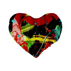 Enigma 1 Standard 16  Premium Flano Heart Shape Cushions by bestdesignintheworld