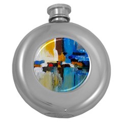 Abstract Round Hip Flask (5 Oz) by consciouslyliving