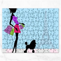 Woman Girl Lady Female Young Rectangular Jigsaw Puzzl by Nexatart