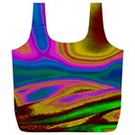 Colorful Waves Full Print Recycle Bags (L)  Front