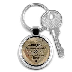 Motivational Calligraphy Grunge Key Chains (round)  by Sapixe