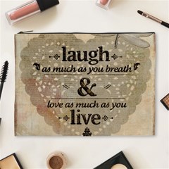 Motivational Calligraphy Grunge Cosmetic Bag (xl) by Sapixe