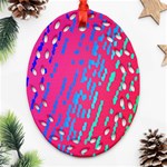 Background Desktop Mosaic Raspberry Ornament (Oval Filigree) Front