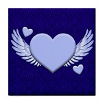 Background Texture Heart Wings Tile Coasters Front