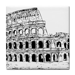 Line Art Architecture Tile Coasters by Sapixe