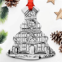 Line Art Architecture Church Italy Ornament (christmas Tree)  by Sapixe