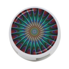 Fractal Peacock Rendering 4-port Usb Hub (one Side) by Sapixe