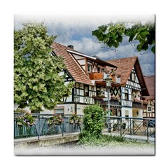 Homes Building Tile Coasters by Sapixe