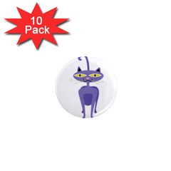 Cat Clipart Animal Cartoon Pet 1  Mini Magnet (10 Pack)  by Sapixe