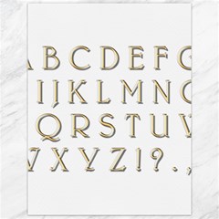 Letters Gold Classic Alphabet Canvas 12  X 16   by Sapixe