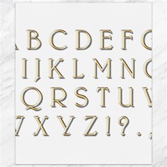 Letters Gold Classic Alphabet Canvas 20  X 24   by Sapixe