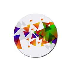 Abstract Pattern Background Design Rubber Coaster (round)  by Sapixe