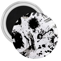 Pattern Color Painting Dab Black 3  Magnets by Sapixe