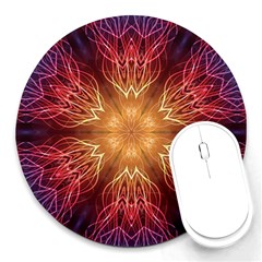 Fractal Abstract Artistic Round Mousepads by Sapixe