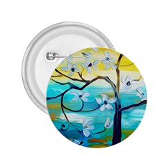 Oil Painting Tree Flower 2 25  Buttons by Sapixe