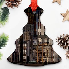 Architecture City Home Window Ornament (christmas Tree)  by Nexatart
