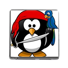 Penguin Pirate Tux Animal Bandana Memory Card Reader (square) by Sapixe