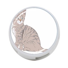 Kitten Cat Drawing Line Art Line 4-port Usb Hub (one Side) by Sapixe