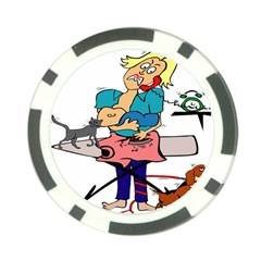Housewife Multitasking Woman Poker Chip Card Guard (10 Pack) by Sapixe