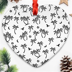 Tropical Pattern Heart Ornament (two Sides) by Valentinaart
