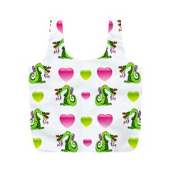 Dragons And Hearts Full Print Recycle Bags (m)  by IIPhotographyAndDesigns
