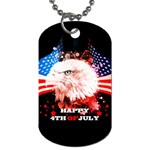 Independence Day, Eagle With Usa Flag Dog Tag (Two Sides) Front