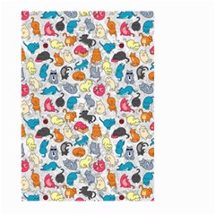 Funny Cute Colorful Cats Pattern Large Garden Flag (two Sides) by EDDArt