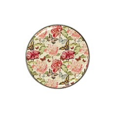 Watercolor Vintage Flowers Butterflies Lace 1 Hat Clip Ball Marker (4 Pack) by EDDArt