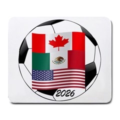 United Football Championship Hosting 2026 Soccer Ball Logo Canada Mexico Usa Large Mousepads by yoursparklingshop