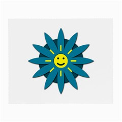 Smiley Flower Small Glasses Cloth by linceazul